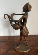 Load image into Gallery viewer, A Vintage West African Bronze – Male Figure Playing a Kora