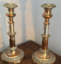 Load image into Gallery viewer, French Extending Silver Plated Candlesticks