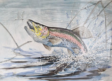 Load image into Gallery viewer, David Sharp Hand Painted Ceramic Tile - Rainbow Trout