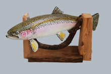 Load image into Gallery viewer, Clive Fredriksson Rainbow Trout Wooden Sculpture