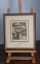 Load image into Gallery viewer, Claude Yvel Lithograph - &#39;The Blacksmith&#39;s Shop&#39;
