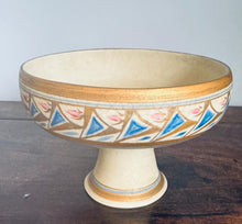 Load image into Gallery viewer, Porcelain, pedestal studio pottery bowl by Emmie Philps
