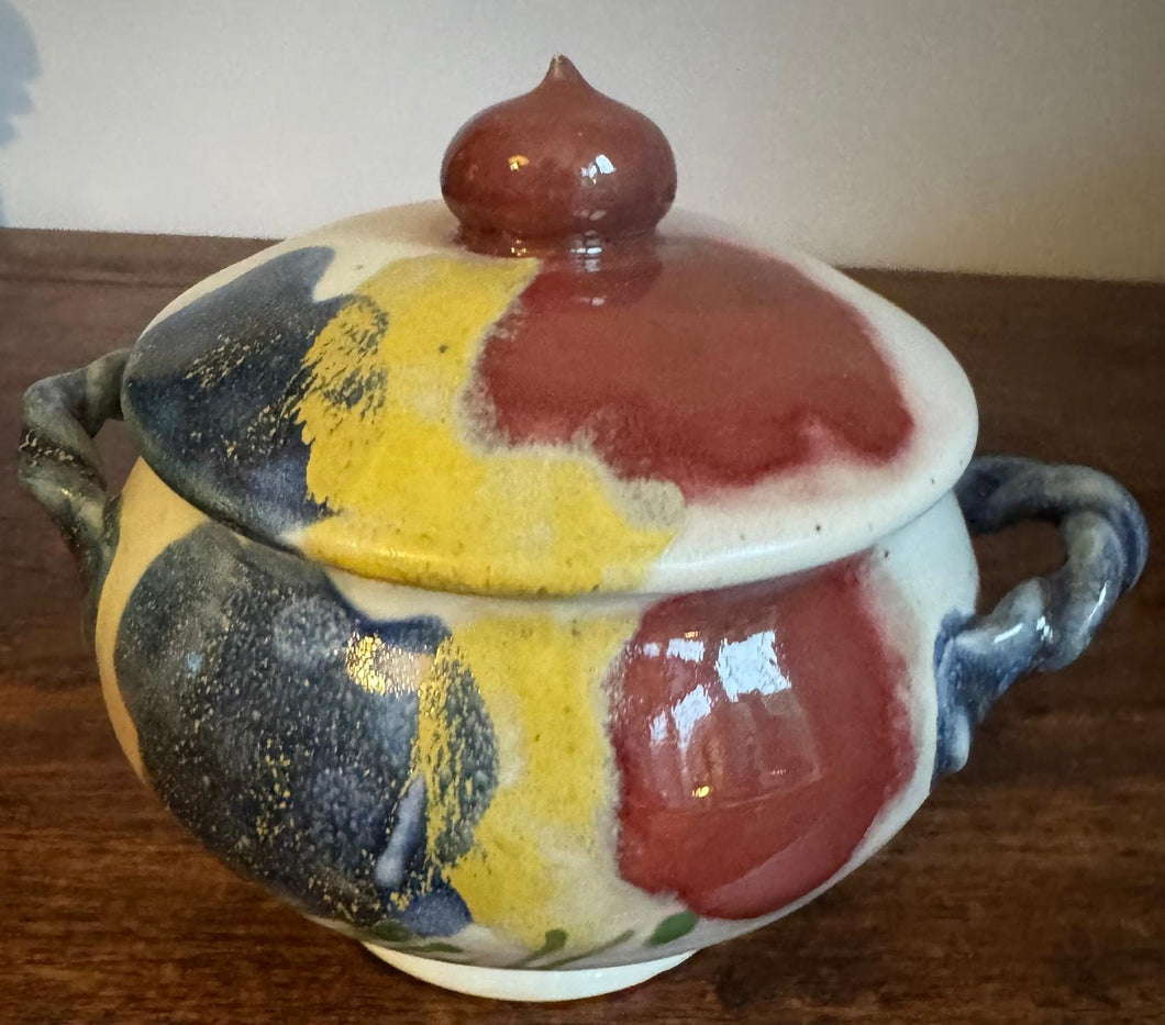 Janice Tchalenko 'Poppy' Design Lidded Bowl