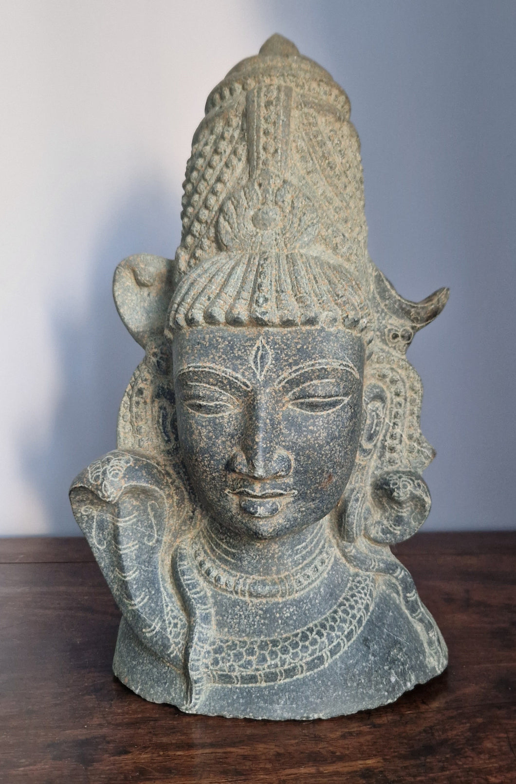 Cambodian Khymer Hindu Goddess Stone Head