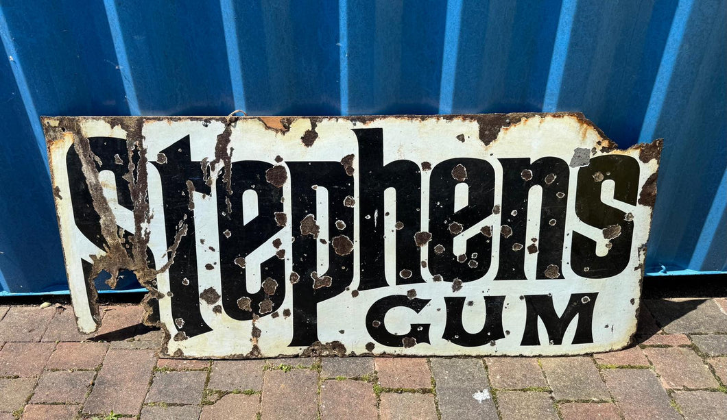 Enamel Sign: Stephens Gum